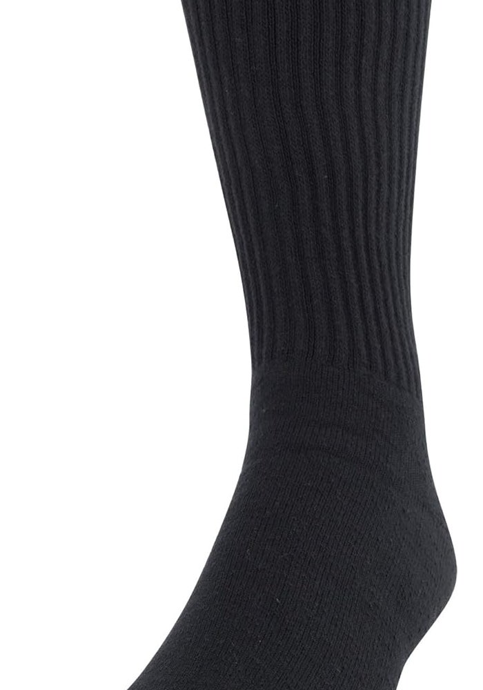 GOLDTOE Gold Toe Men's 656s Cotton Crew Athletic Socks - 6 Pairs, Black, Size L - Image 2